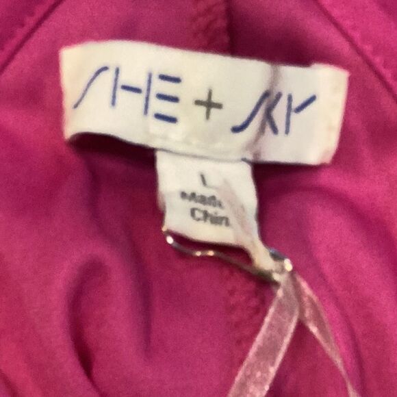 NWT She + Sky Magenta Pleated Maxi Dress large - Picture 12 of 15